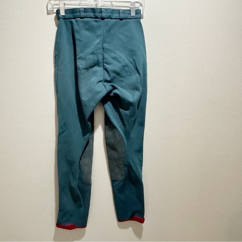 EURO-STAR REITMODEN Blue Leather Riding Breeches Pants Dressage Equestrian 26R - Picture 2 of 8